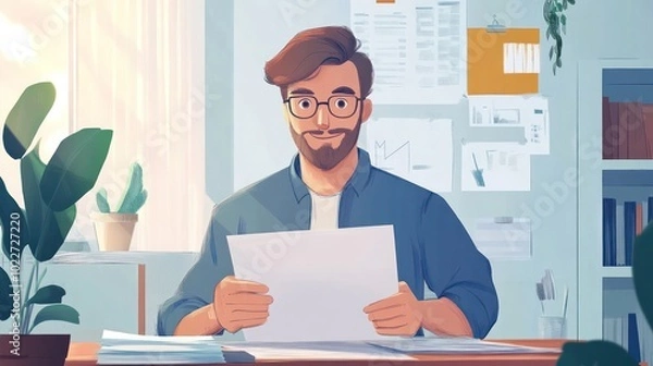 Fototapeta Freelancers illustrated using money management strategies that focus on saving, investing, and planning for financial security, illustrations