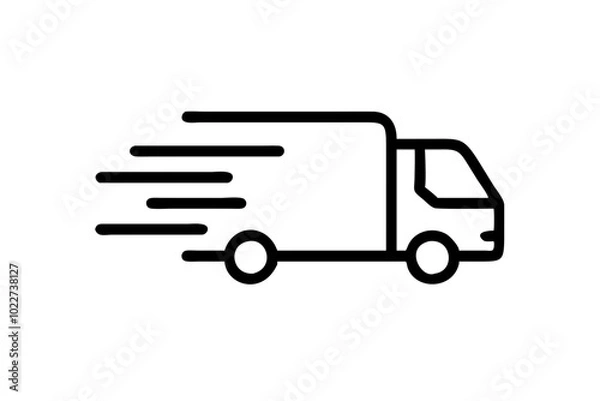 Obraz Delivery truck icon vector 

