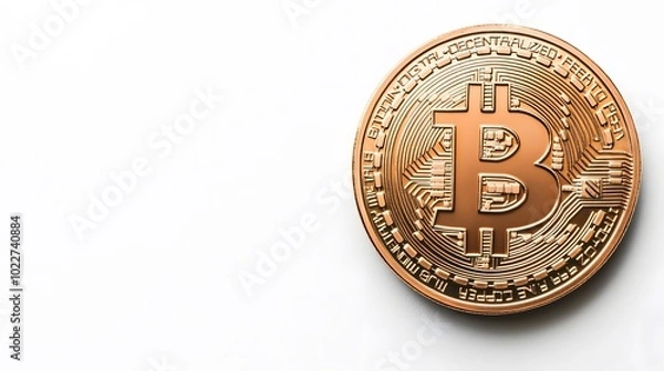 Obraz 
Bitcoin, copy space for text