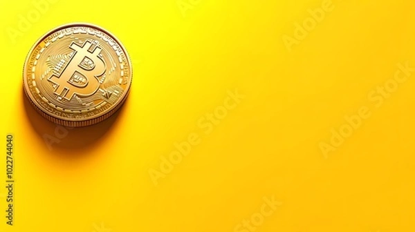Fototapeta 
Bitcoin, copy space for text