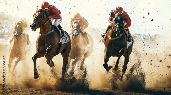 Obraz Minimalist Background of Geelong Cup Race: A Calm Ocean Horizon with Waves Crashing at Torquay, Victoria
