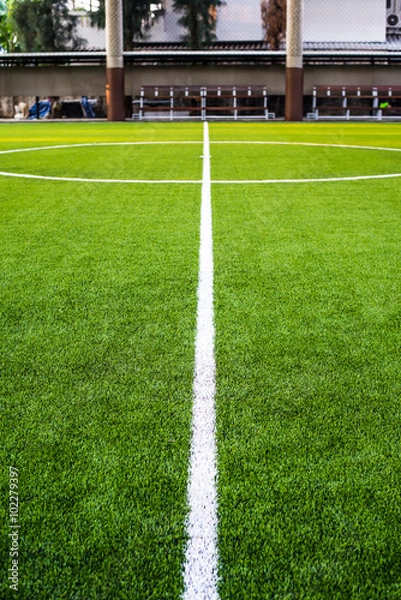 Obraz Soccer field artificial grass