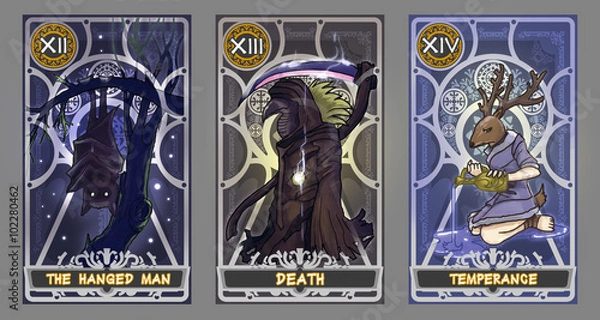 Obraz Tarot card illustration set