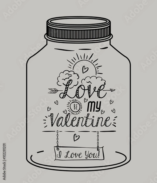 Obraz love message design 