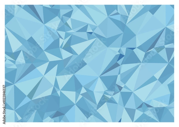 Obraz 青色の三角形の幾何学模様背景