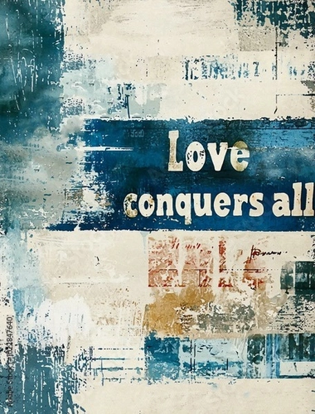 Fototapeta Vintage Abstract Grunge Collage with Typography, Numbers, and Distressed Textures