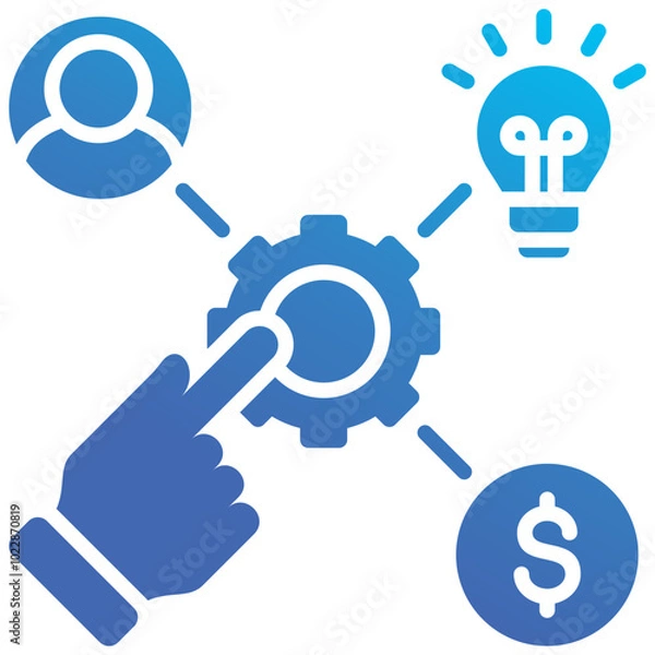 Fototapeta Resource Allocation Icon