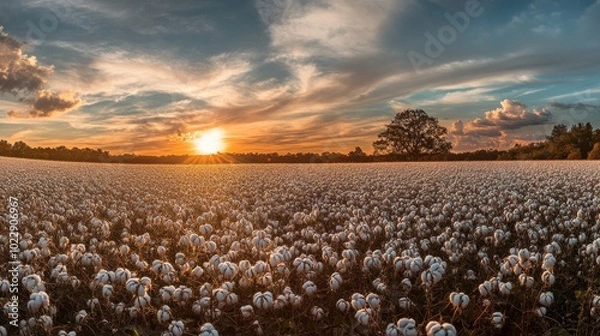 Obraz The cotton is ready to be picked.
