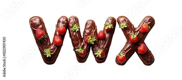 Obraz Chocolate Letters with Strawberries