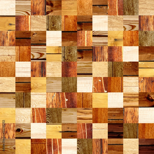 Fototapeta Seamless background with wooden patterns
