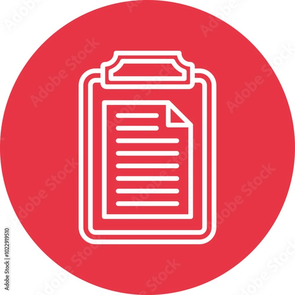 Fototapeta Brief Notes line circle icon