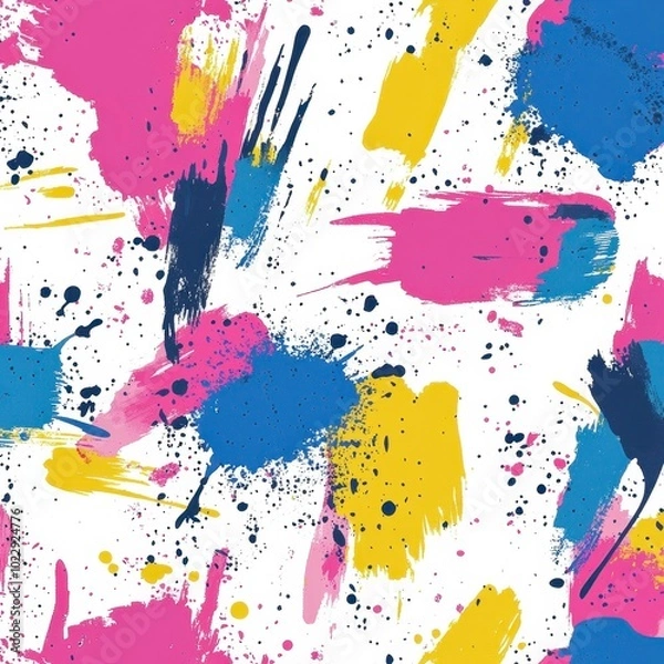 Fototapeta Abstract Colorful Splashes on White Background
