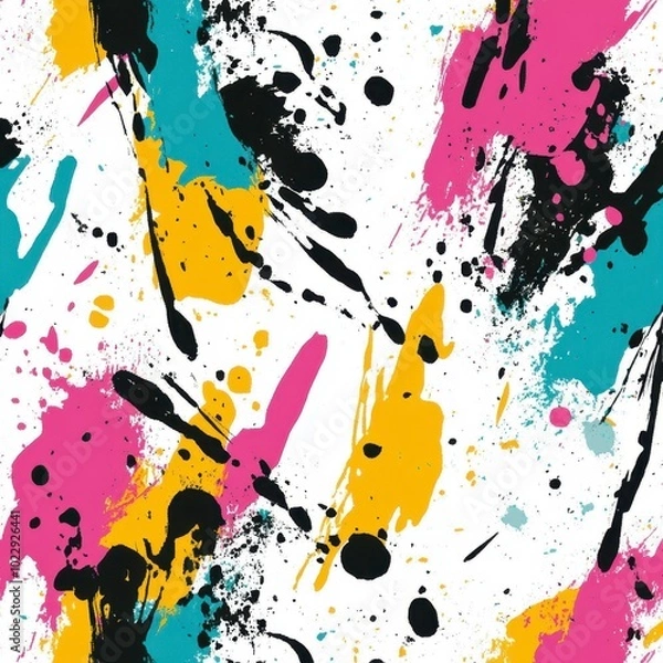 Fototapeta Abstract Colorful Splashes on White Background