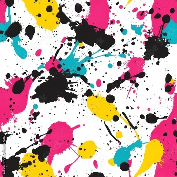 Fototapeta Abstract Colorful Splashes on White Background