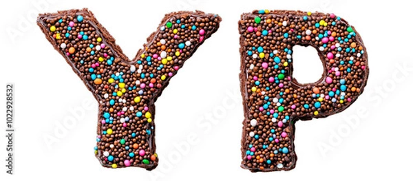 Obraz Chocolate Letters Y and p