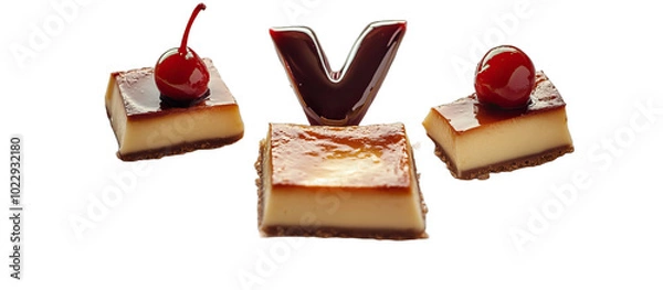 Obraz Delicious Cherry Topped Cheesecake
