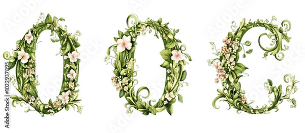 Obraz Floral Letters