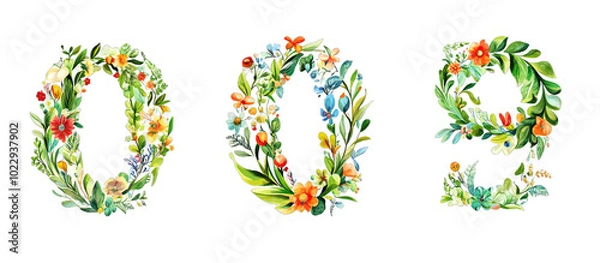 Obraz Floral Numbers 009