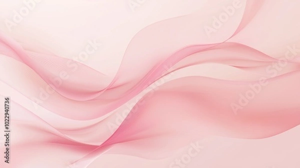 Fototapeta Abstract pink wave background with smooth lines creating a sense of elegance and movement, perfect for designs related to beauty, fashion, or technology