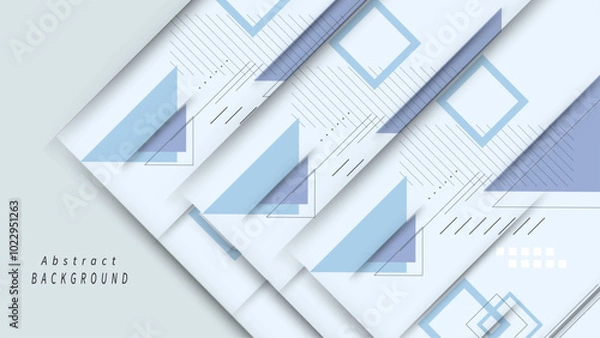 Fototapeta Modern Abstract Background with Geometric Shapes and Soft Blue Colors