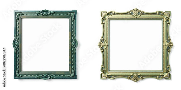 Fototapeta noble frame isolated on white, background and border for design