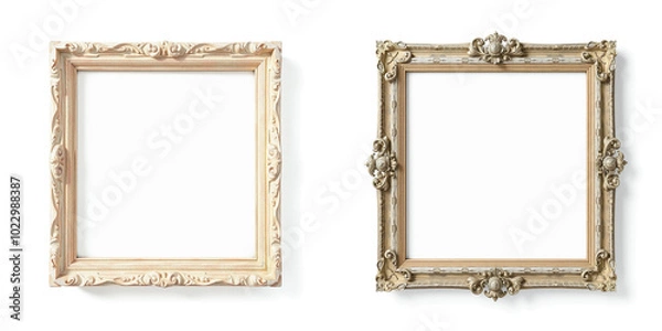 Obraz square frame for design isolated on white, background and border for design