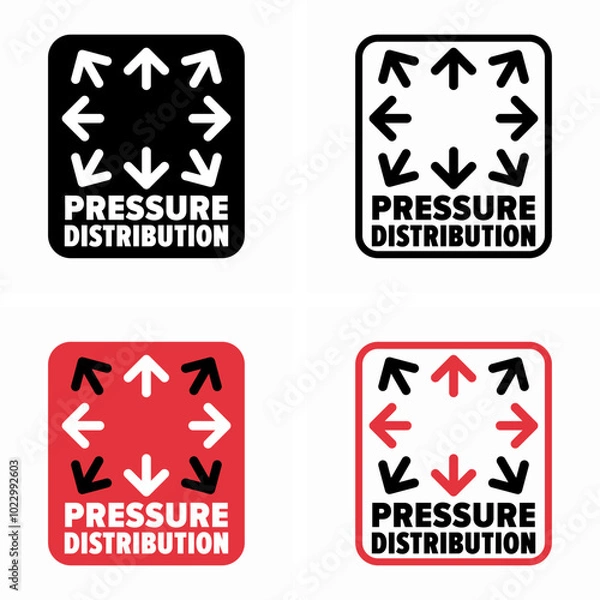 Obraz Pressure Distribution vector information sign