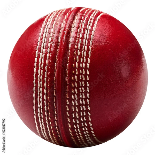 Obraz Red Cricket Ball Isolated On Transparent Background