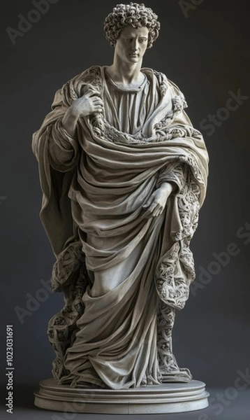 Obraz Stone sculpture of a man in a robe.