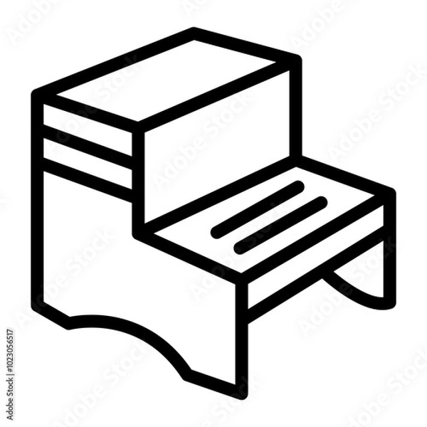 Obraz Step Stool Vector Design Icon Style
