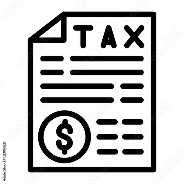 Obraz Tax Preparation Vector Design Icon Style
