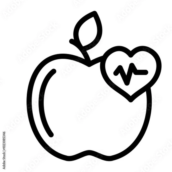 Fototapeta Healthy Choices Vector Design Icon Style