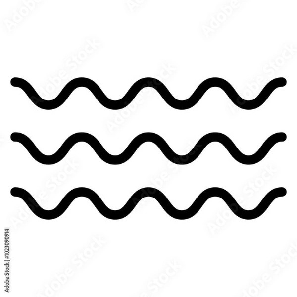 Fototapeta Wave Vector Design Icon Style