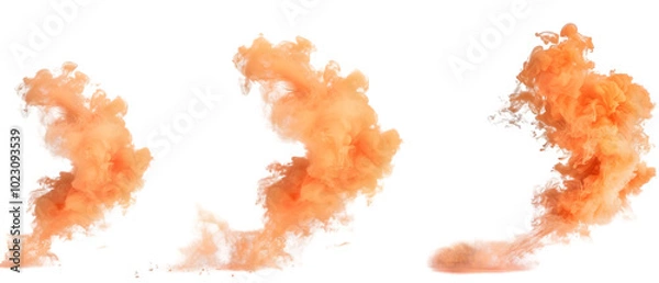 Obraz orange smoke png transparent background
