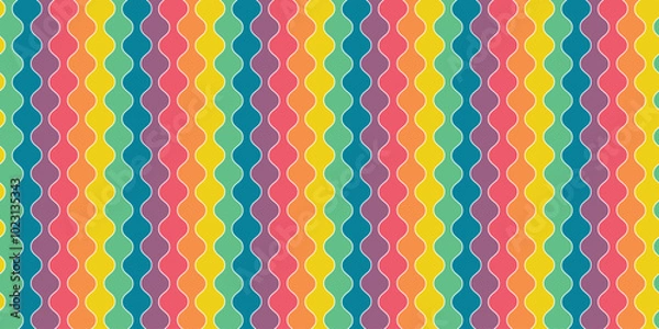 Fototapeta Seamless vector pattern rainbow colors. Digital seamless background for Fabric, Wallpaper, Packaging, Web, Print, Branding, Textiles, Wrapping, Interior, Product. EPS 10