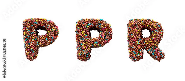 Obraz Chocolate Sprinkles Letters