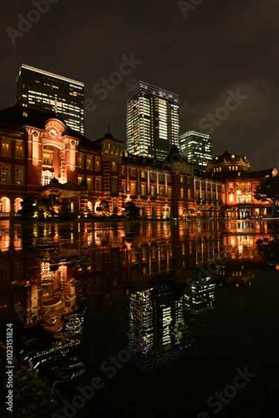 Obraz 雨の東京駅