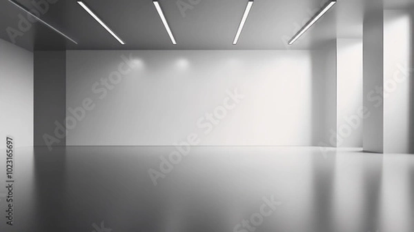 Fototapeta Minimalist Studio Spaces Embracing Clean Design and Light