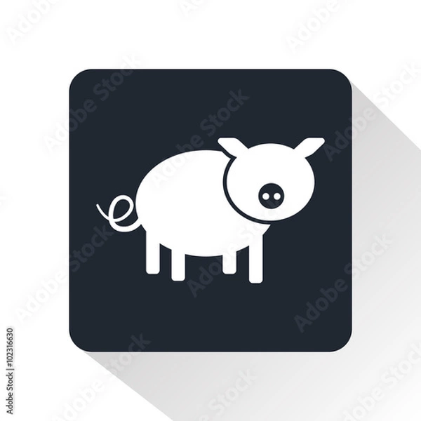 Fototapeta pig icon