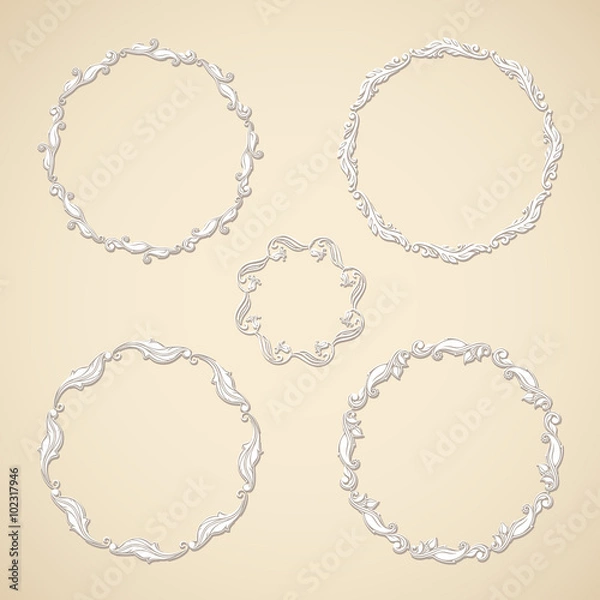 Fototapeta Vector round ornaments.