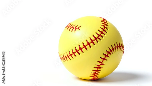 Fototapeta Softball on a plain white background