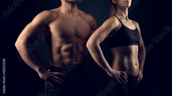Obraz Doskonale ukształtowane tułowia kobiety i mężczyzny