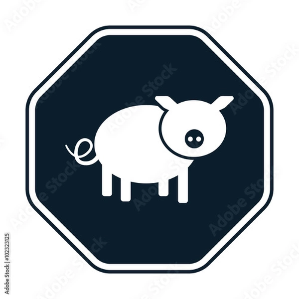 Fototapeta pig icon