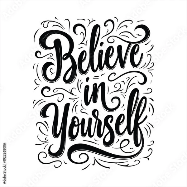 Obraz Motivational typography tshirt design  template