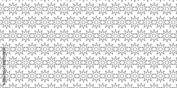 Obraz Simple sun pattern seamless pattern on white background