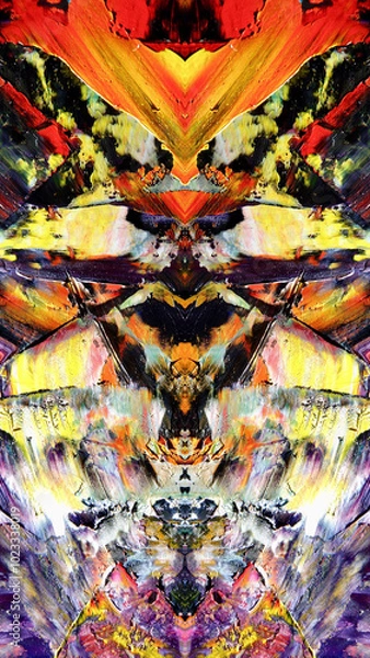 Fototapeta Abstract background wallpaper. Ethnic pattern. Mixtures of oil paint. Trendy hand painting canvas. Wall decor and Wall art prints Idea. 3D Texture. Art object