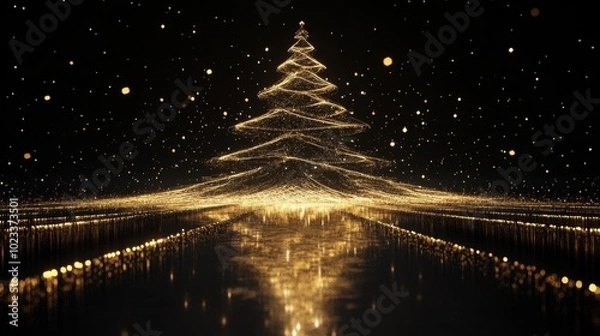 Obraz Elegant Symmetrical Holiday Tree Design