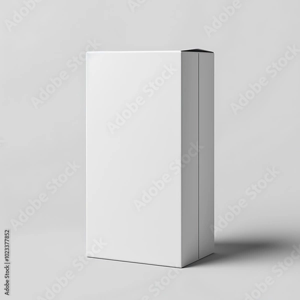 Fototapeta Custom 1: Blank White Box Mockup for Design Presentation