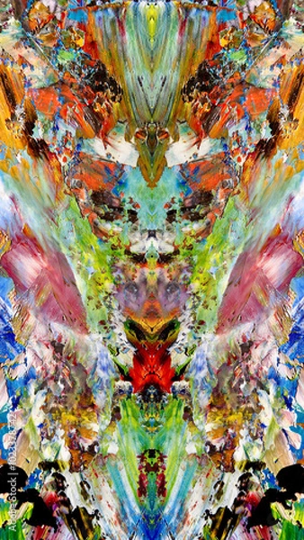 Fototapeta Abstract background wallpaper. Ethnic pattern. Mixtures of oil paint. Trendy hand painting canvas. Wall decor and Wall art prints Idea. 3D Texture. Art object