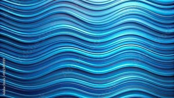 Fototapeta Groovy elegant wavy background texture in bright blue